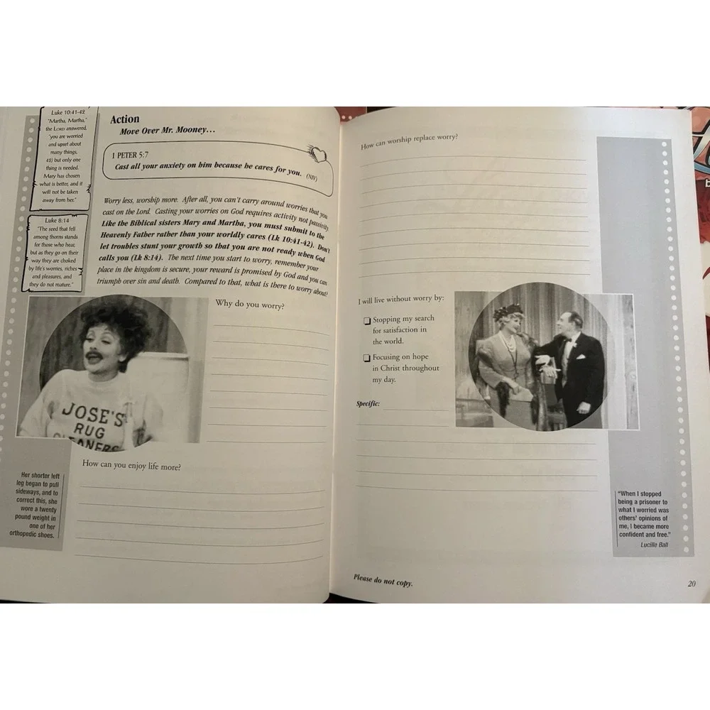 The Lucy Show Bible Study 9 Books & Leader DVD - Lucille Ball - I ❤️ Lucy Unique